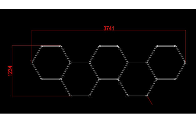 КОМПЛЕКТ 5 ХЕКСАНГОНОВ ОСВЕТИТЕЛ 203W 24360LM 6000K elmateriali.com