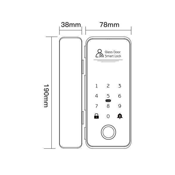 ЕЛЕКТРОННА БРАВА ЗА СТЪКЛЕНА ВРАТА