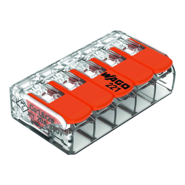 Универсална клема 5-проводна 0.02–4 mm²