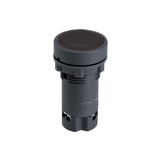 Червен бутон 1NO+1NC с пружинно връщане