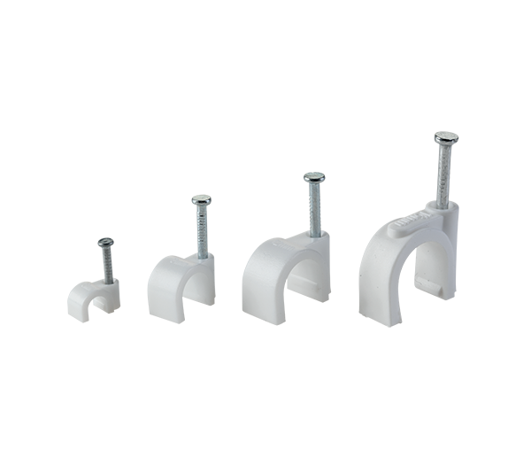 СКОБА С ПИРОН ЗА КРЪГЪЛ КАБЕЛ - 6ММ (100БР В ПАКЕТ)