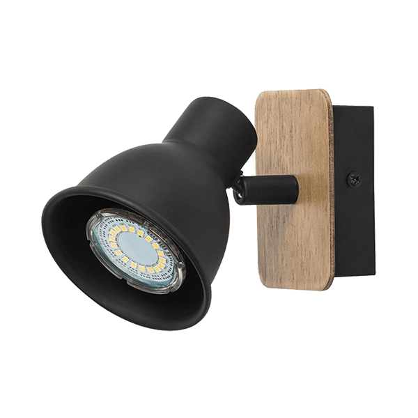 RIKO АПЛИК 1xGU10 ДЪРВО/ЧЕРЕН elmateriali.com