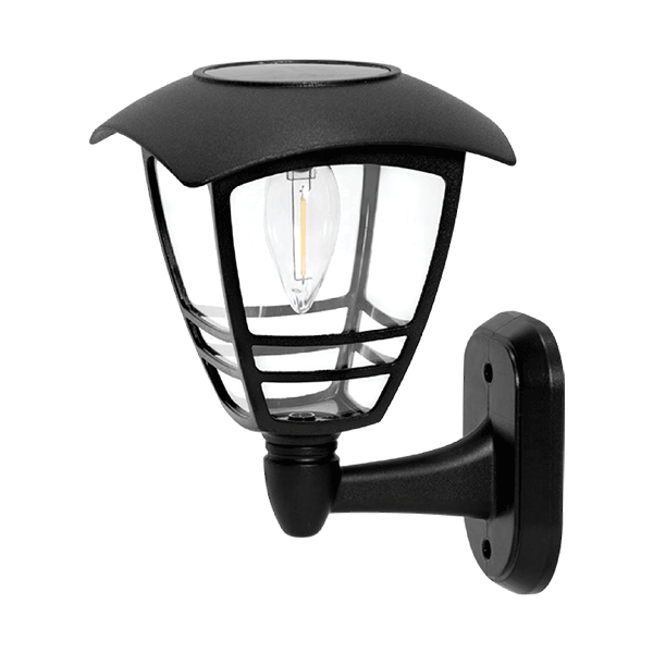 СОЛАРНА LED ЛАМПА ЗА СТЕНА 0.3W IP44 elmateriali.com