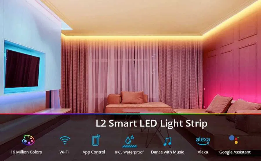 Wi-Fi смарт RGB LED лента 5 m – RGB осветление с контрол elmateriali.com