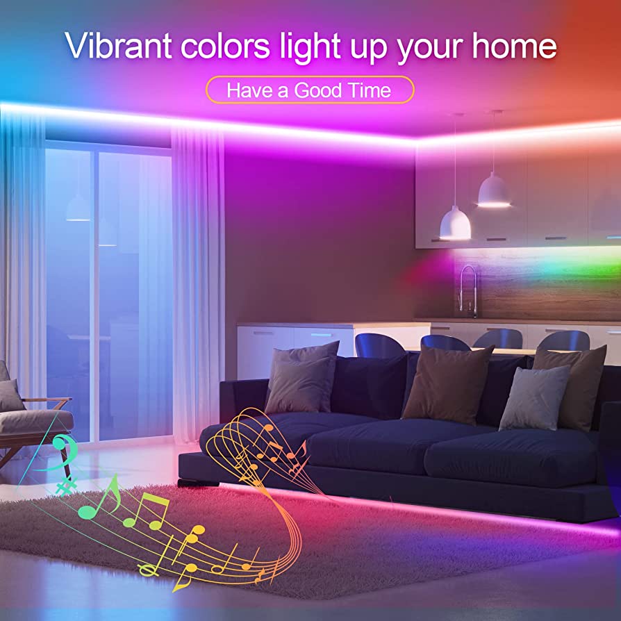 Bluetooth LED RGB лента – комплект с музикален & звуков контро,2бр ролки х 5м elmateriali.com