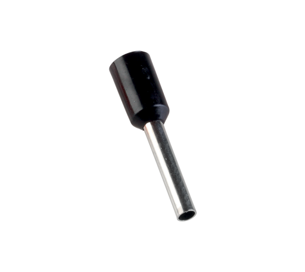 КАБЕЛЕН НАКРАЙНИК 1.5 mm² ЧЕРЕН (100 БРОЯ В ПАКЕТ) elmateriali.com
