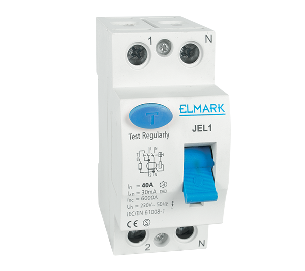 Дефектнотокова защита JEL1 AC 2P 63 A / 30 mA – AC тип RCCB elmateriali.com