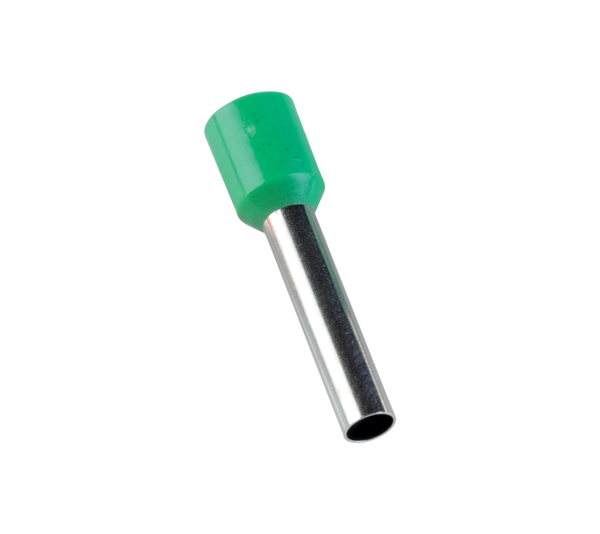 КАБЕЛЕН НАКРАЙНИК 6 mm² ЗЕЛЕН (100 БРОЯ В ПАКЕТ) elmateriali.com