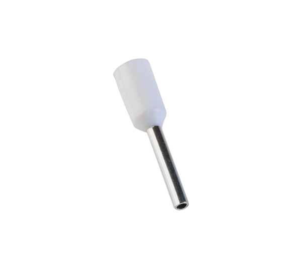 КАБЕЛЕН НАКРАЙНИК 0.5 mm² БЯЛ (100 БРОЯ В ПАКЕТ) elmateriali.com