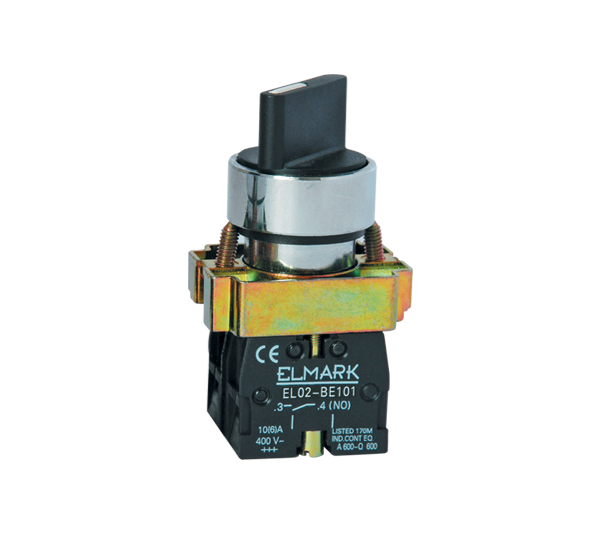 Трипозиционен превключвател 2NO черен