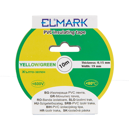 ИЗОЛИРБАНД 10mx19mm ЖЪЛТ/ЗЕЛЕН