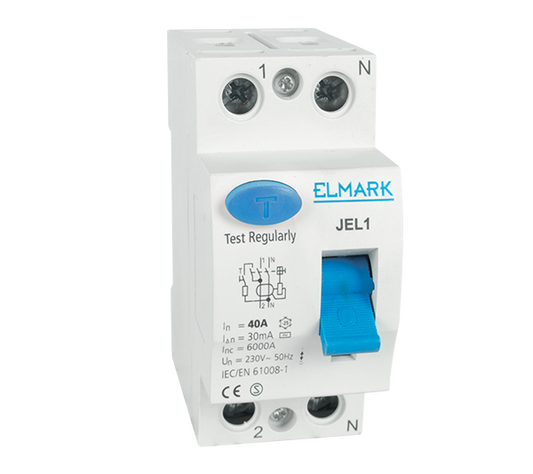 Дефектнотокова защита JEL1 2P 10 A / 30 mA – тип AC, 6 kA