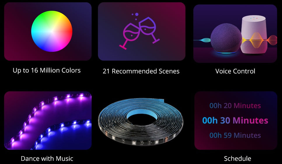 Wi-Fi смарт RGB LED лента 5 m – RGB осветление с контрол